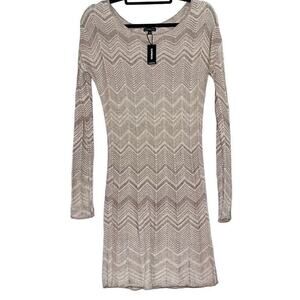 Express gold sweater dress medium NWT‎